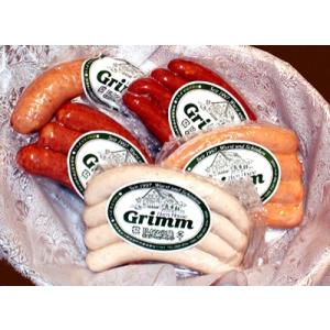 ドイツ国際コンテスト金メダル受賞Grimmのソーセージ【焼きソーセージおすすめセット】焼いてお召し上がりいただくのにおすすめのソーセージ５種類のセット
