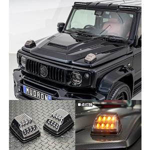 ジムニーJB64/74 DAMD little G.グリル+ボンネットウインカー WALD（ヴァルド） WALD Black Bison ボンネットLEDウインカー
