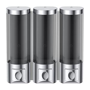 MITORI シャンプーディスペンサー マグネット式壁掛け 磁石 ソープ・シャンプー用ディスペンサー (300mlx3シルバー)