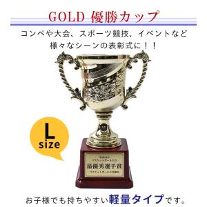 トロフィー 優勝カップ 文字彫刻無料 紅白リボ...の詳細画像1