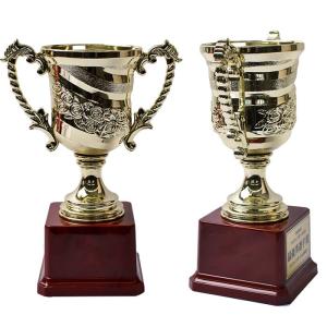 トロフィー 優勝カップ 文字彫刻無料 紅白リボ...の詳細画像2