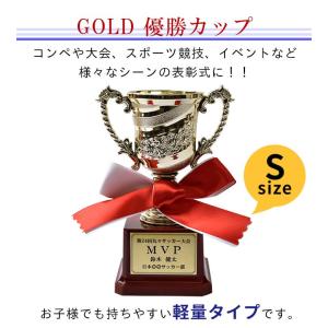 トロフィー 優勝カップ 文字彫刻無料 紅白リボ...の詳細画像1