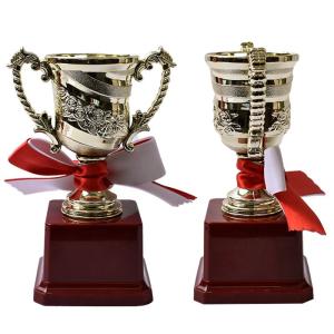 トロフィー 優勝カップ 文字彫刻無料 紅白リボ...の詳細画像2