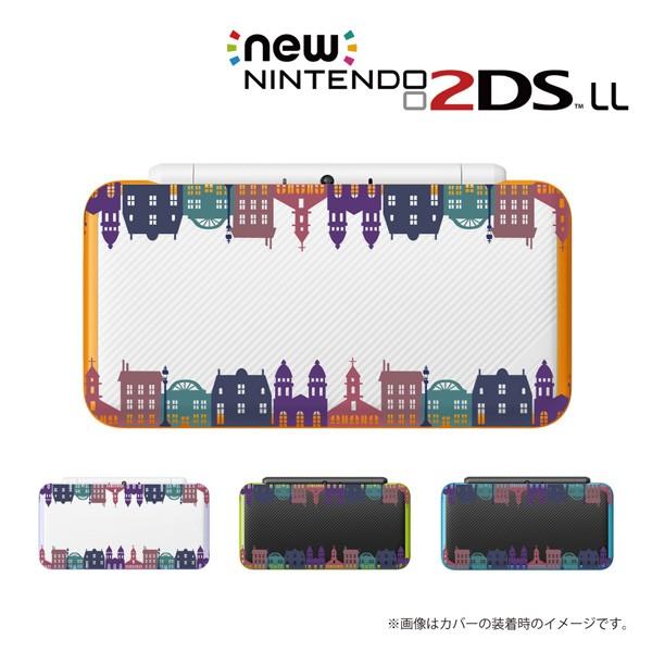 new NINTENDO 2DS LL カバー ケース ハード クリアデザインケース / 街 パープ...