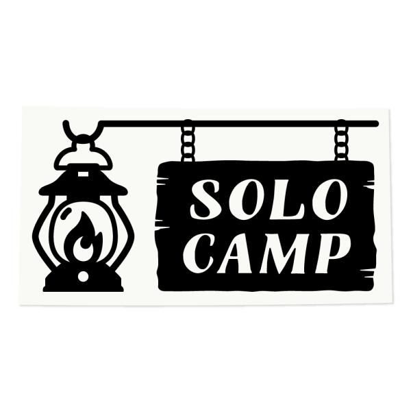CAMPステッカー 【SOLO CAMP】 キャンプステッカー / アウトドア OUTDOOR 《カ...