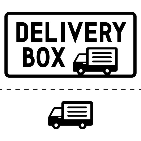 宅配ボックス ステッカー 宅配BOXシール シンプル 置き配 高耐候/防水/日本製 〈Dタイプ〉《カ...