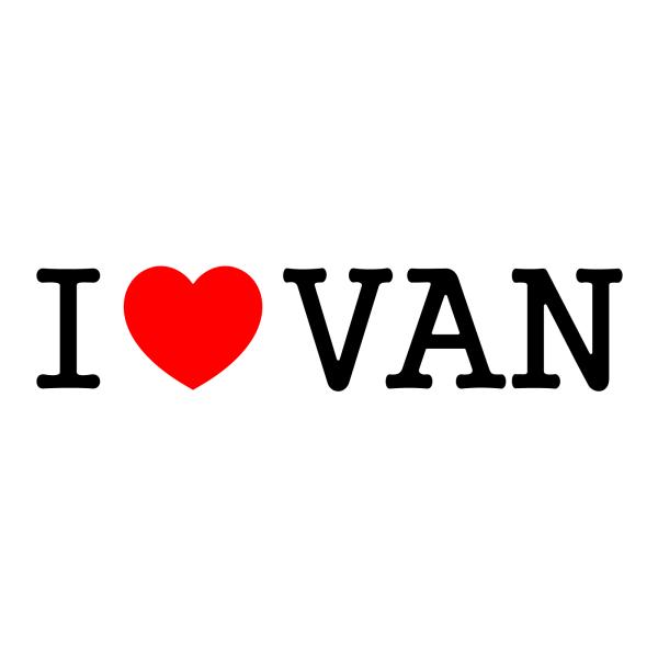 I LOVE VAN ステッカー デカール バンライフ （Ｂ：一行タイプ） エヌバン エブリイ ハイ...