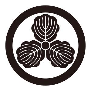 家紋ステッカー013 （130mm） 《カラー選べます》 戦国