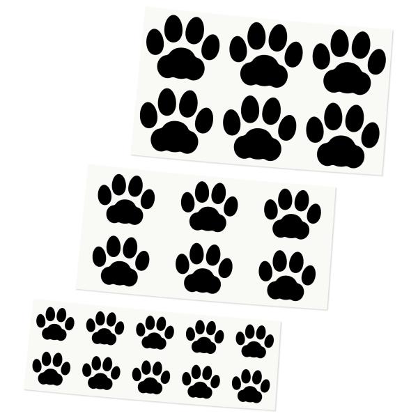 肉球 猫 犬 カッティングステッカー 足跡 屋外３〜７年耐候 日本製 〈3サイズ計22枚〉《カラー選...