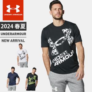 ネコポス アンダーアーマー メンズ Tシャツ 半袖 丸首 ビッグロゴ UA テック XLロゴ ショートスリーブ ルーズ 定番 吸汗速乾 抗菌防臭 伸縮｜imoto-sports