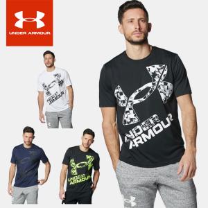 ☆ネコポスアンダーアーマー メンズ Tシャツ 半袖 丸首 ビッグロゴ UA テック XLロゴ ショートスリーブ ルーズ 定番 吸汗速乾 抗菌防臭 1384796 あすつく｜imoto-sports