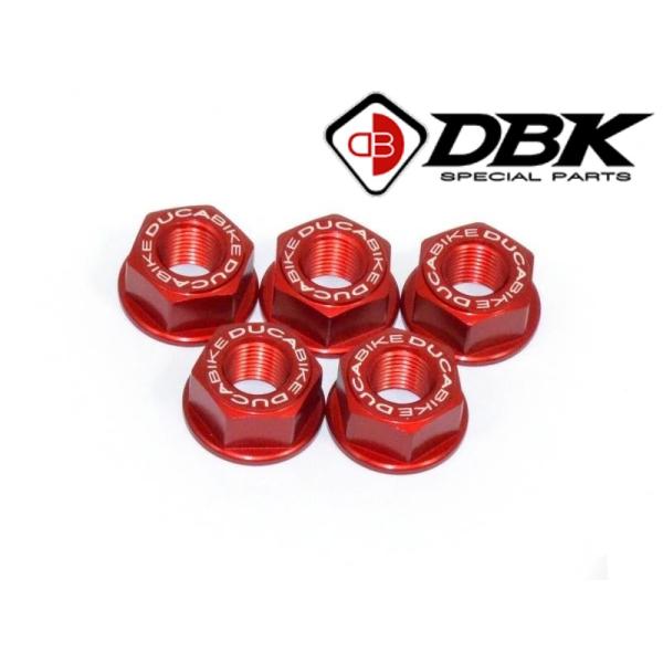 【国内在庫】DUCABIKE (DBK) - リアスプロケット ナットセット 5個入り レッド