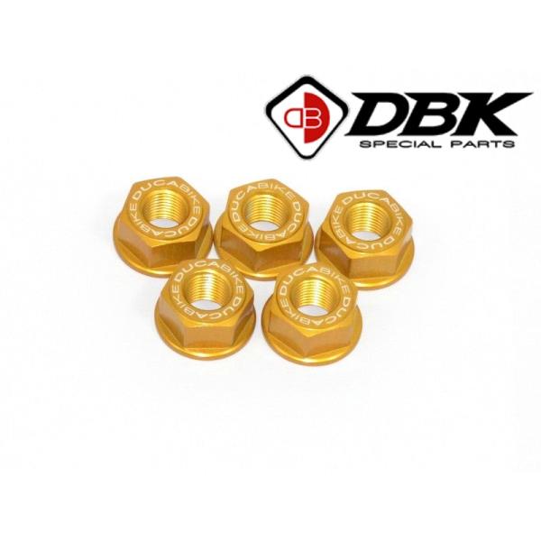 【国内在庫】DUCABIKE (DBK) - リアスプロケット ナットセット 5個入り ゴールド