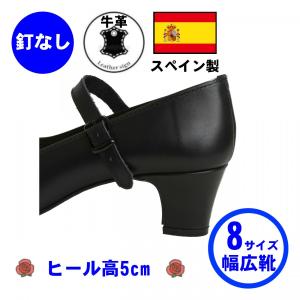 フラメンコシューズ釘なし 練習用 幅広め 入門...の詳細画像1