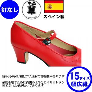 フラメンコシューズ釘なし 練習用 幅広め 入門...の詳細画像2