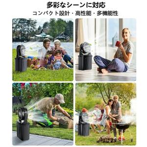 キャンプ扇風機 アウトドア扇風機 ミストファン...の詳細画像5