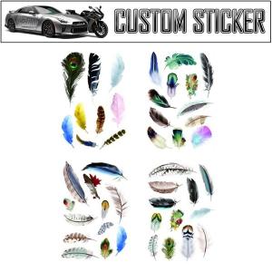 フェザー 羽根 セット ステッカー 鳥 孔雀 野鳥 FEATHER ドレスアップ シール