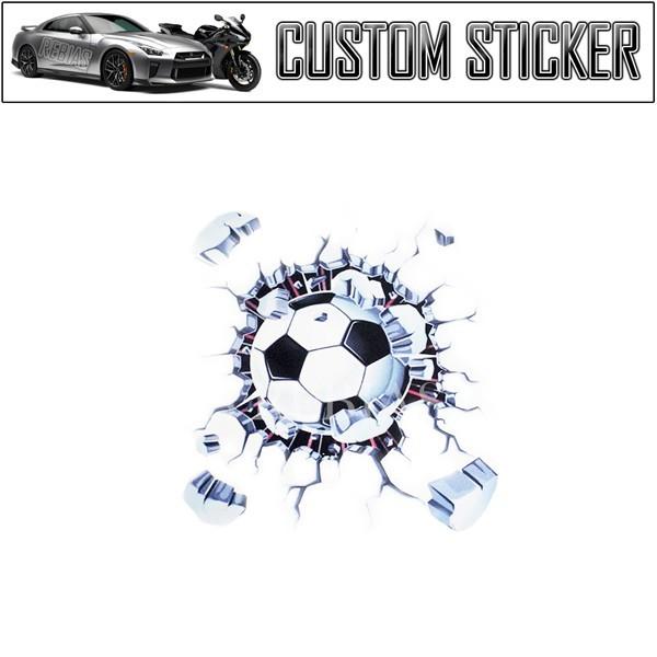 サッカーボール ステッカー シール ジョーク トリックアート ドレスアップ カスタム