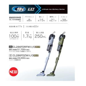 マキタ[makita] 18V 充電式クリーナ CL284FDZO 本体のみ マキタ（makita） CL284FDZO + BL1860B 18V 充電式クリーナ 本体+6.0Ah