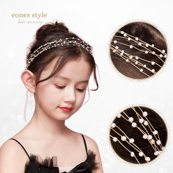 ヘアアクセサリー 手作り ヘッドドレス 子供 髪飾り 女の子 リボン フォーマル ピアノ 発表会  ...