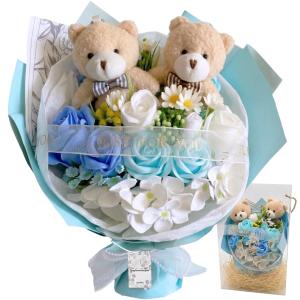 ソープフラワー ブーケ 花束 ぬいぐるみ くま...の詳細画像2