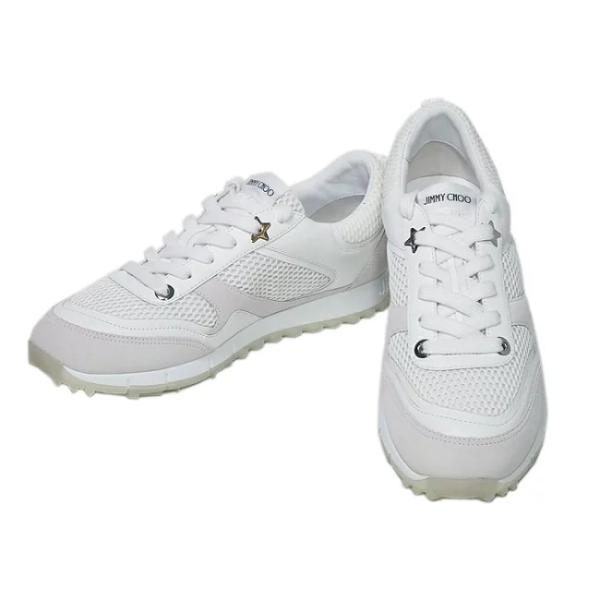 ジミーチュウ JIMMY CHOO JAVA メッシュ スニーカー ホワイト サイズ41 未使用【F...