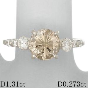 ダイヤモンド/1.31ct FLB-I1 ダイヤ/0.273ct デザイン リング Pt900 9号 ソーティング付｜imperial-shopping