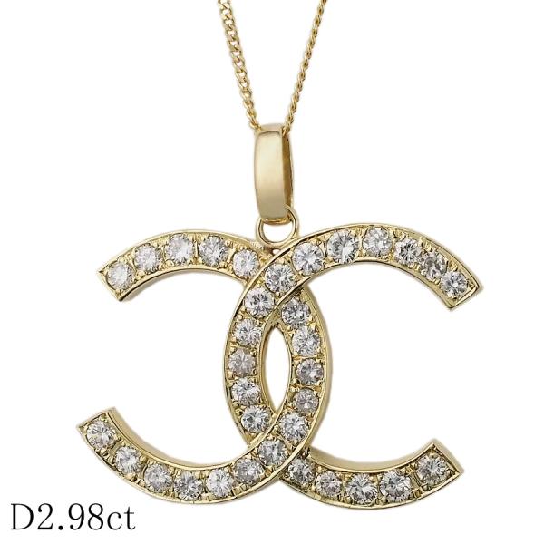 ダイヤモンド/2.98ct デザイン ネックレス K18YG