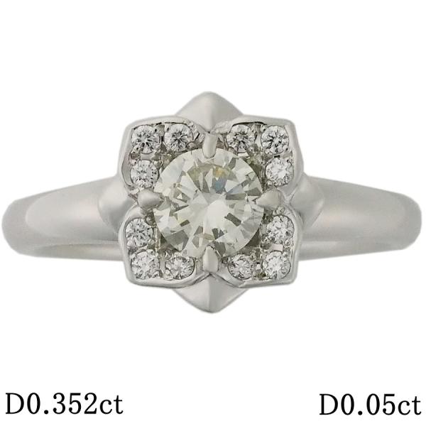 VLBY-VS2-F ダイヤモンド/0.352ct ダイヤ0.05ct デザイン リング Pt950...