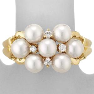 ペルリータミキモト K18YG 淡水 真珠 イヤーカフ/リング 径約3.2-3.4mm  