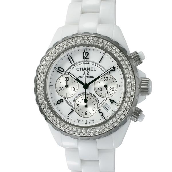 シャネル J12 クロノグラフ アフターダイヤベゼル 新型バックル H1007
