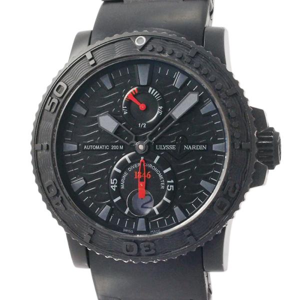 ユリスナルダン マキシ マリーンダイバー ブラックオーシャン 26338LE3