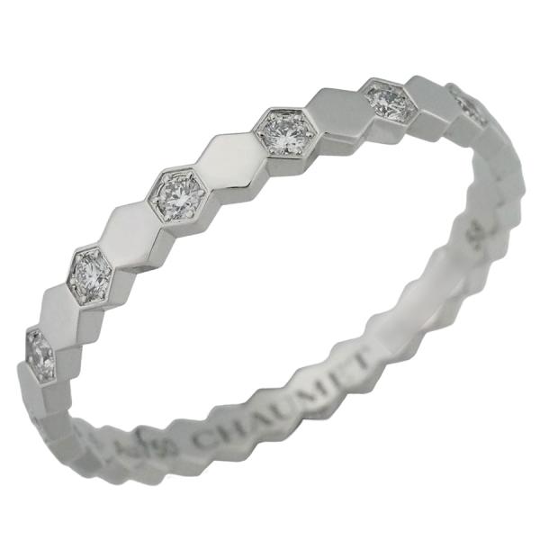 ショーメ ダイヤモンド ビー ドゥ ハニカム リング K18WG ＃58 箱付