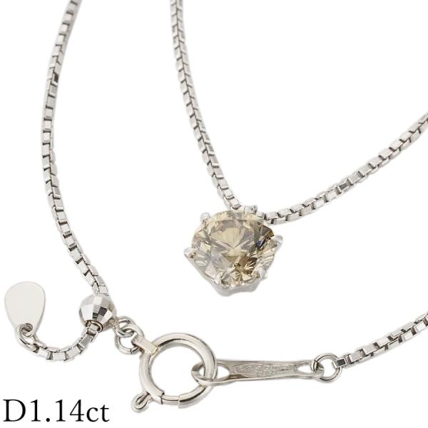 1P ダイヤモンド/1.14ct ネックレス Pt900 Pt850