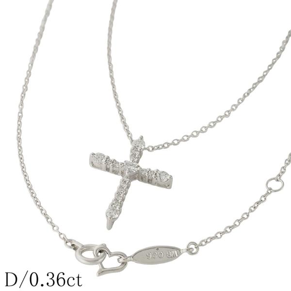 アーカー ダイヤモンド/0.36ct クロスモチーフ ネックレス K18WG