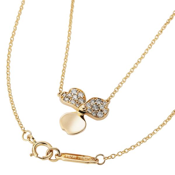 ティファニー ダイヤモンド ペーパーフラワー ネックレス K18PG