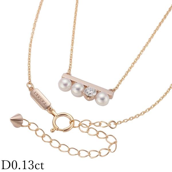 タサキ パール ダイヤモンド/0.13ct プチ バランス ネックレス P-16743-5-18KS...