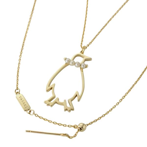 タサキ パールズ プリティ イン ペンギン ネックレス K18YG