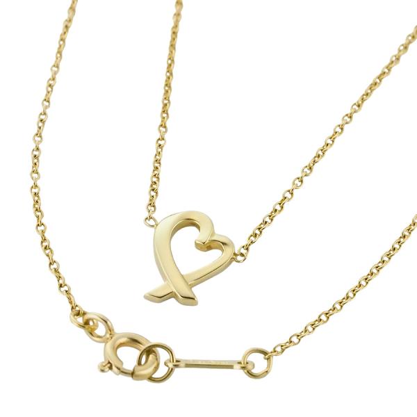 ティファニー パロマピカソ ラビングハート ミニ ネックレス K18YG