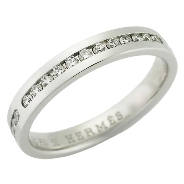 エルメス ダイヤモンド アンプラント リング Pt950 #51