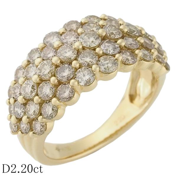 GSTV ダイヤモンド/2.20ct リング K18YG 12.5号