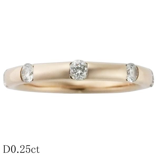 ダイヤモンド/0.25ct リング K18PG 7.5号
