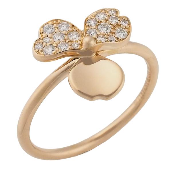 ティファニー ダイヤモンド ペーパーフラワー リング K18PG 14号 箱付