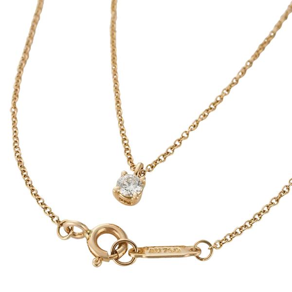 ティファニー 1P ダイヤモンド ソリティア ネックレス K18PG