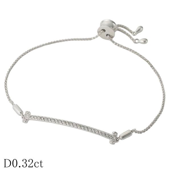 ダイヤモンド/0.32ct デザイン ブレスレット K18WG