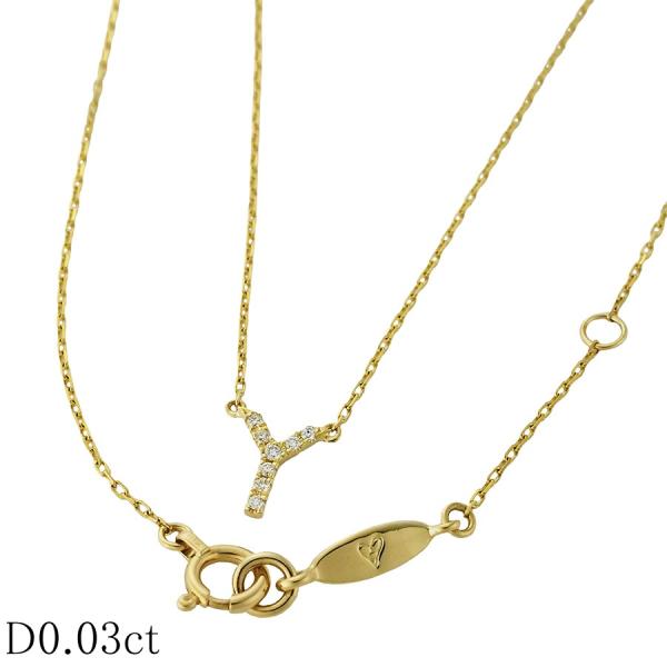 アーカー ダイヤモンド/0.03ct イニシャルY ネックレス K18YG