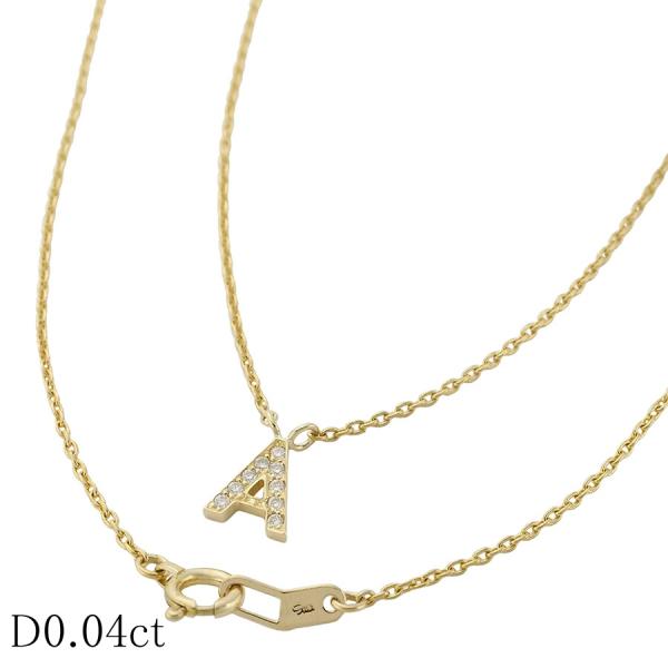 スタージュエリー ダイヤモンド/0.04ct イニシャルA ネックレス K18YG
