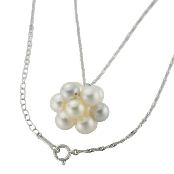 タサキ パール デザイン ネックレス K18WG