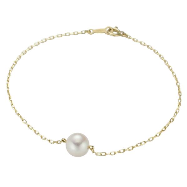 ミキモト 1粒 パール ブレスレット K18YG