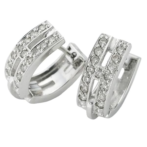 ダイヤモンド/0.15ct×2 ピアス K18WG